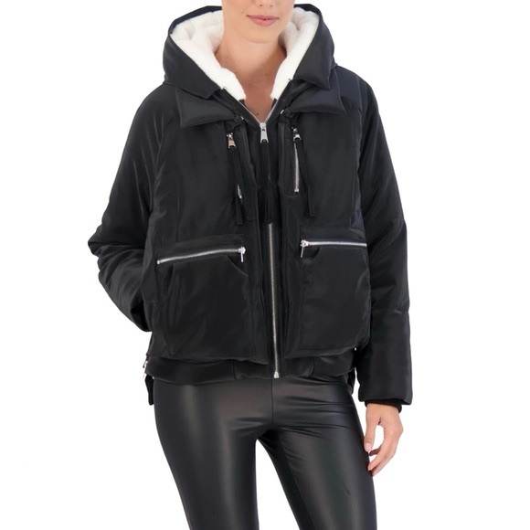 Avec Les Filles Hooded Puffer Jacket Utility Black Faux Fur Gorpcore
Winter Coat - Picture 6 of 16